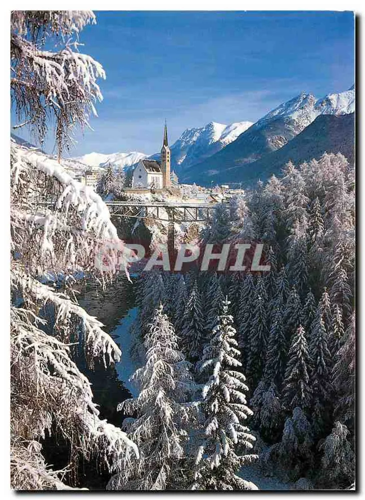 Scuol — Katedra Świętego Jerzego w Alpach, Engadyna — Verlag Foto Feuerstein AG, nr 2657 - Awers