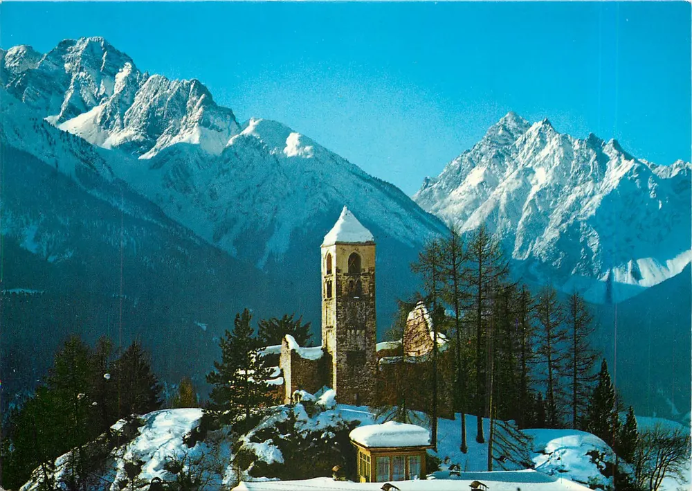 Sent 1440 m (Unter-Engadin) — Bazylika San Peder — Rud. Suter AG, Oberrieden-Zürich, n° 18489 - Awers