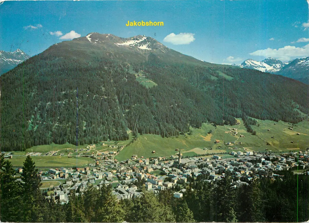 Davos — Vista sul Jakobshorn e le montagne circostanti — Farbfoto Stefan Reiss, n° 8330 - Recto
