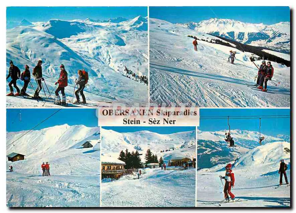 Obersaxen Skiparadies Stein — Sèz Ner — wydawca foto GROSS, St. Gallen - Awers