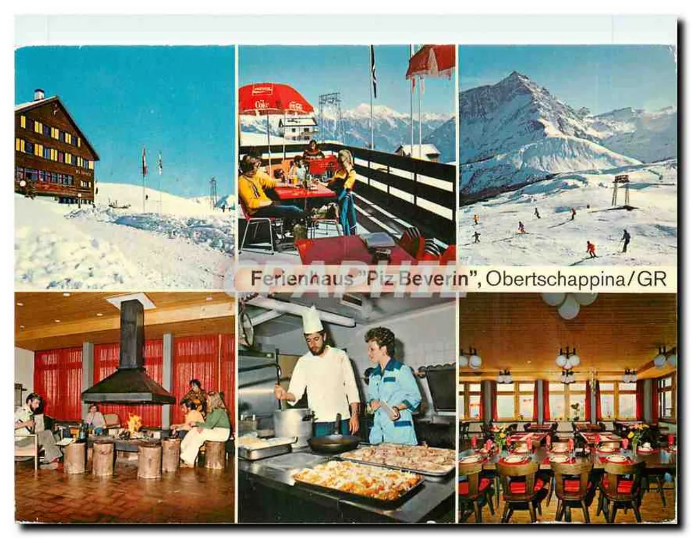 Vacation House "Piz Beverin", Obertschappina/GR — Panoramic View and Interiors — Publisher Ferienhaus Waldhaus - Front