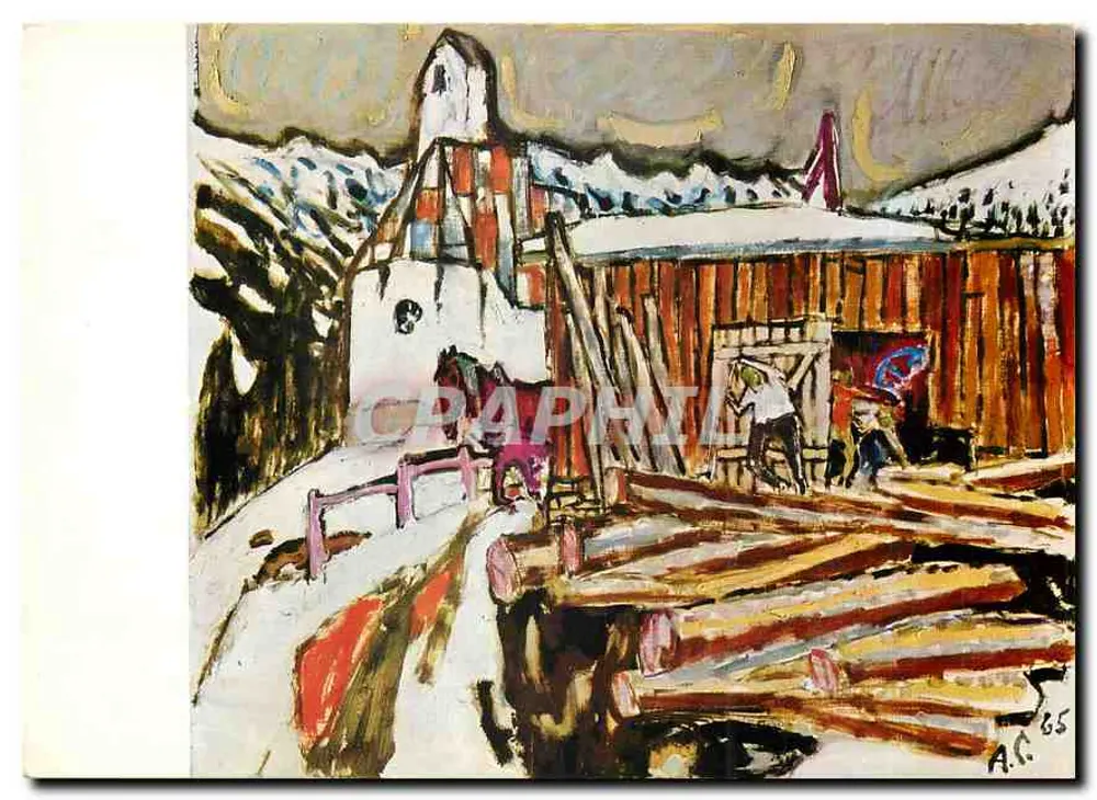 Sägerei in s. Benedetg — serraria e comércio de madeira — editor M. Bichsael, Ebmatingen - Frente