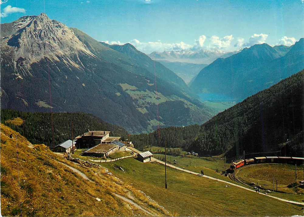 Alp Grüm 2112 m — Ansicht der Schweizer Alpen mit Zug — Verlag Photoglob AG, Zürich, n° 6706 - Vorderseite