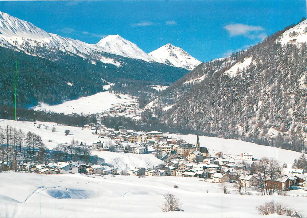 Val Müstair — vista invernal — Foto Furter 7270 Davos - Anverso