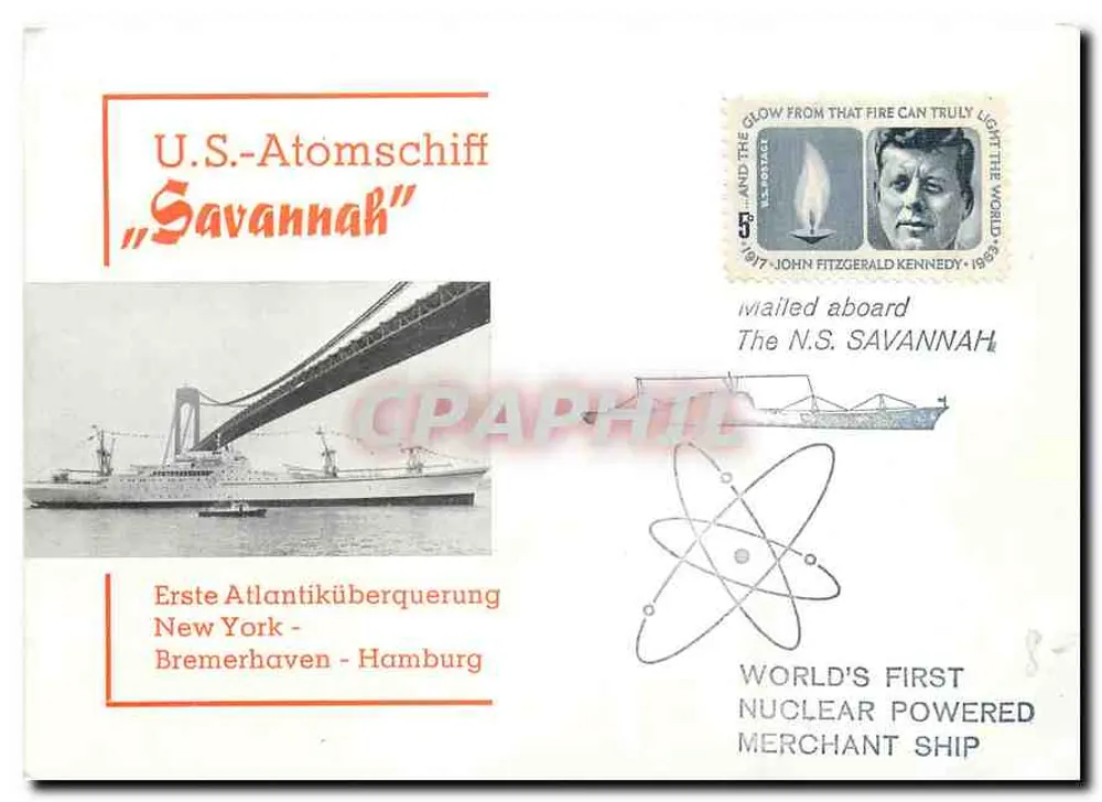 U.S.-Atomschiff "Savannah" — Erste Atlantiküberquerung New York - Bremerhaven - Hamburg — Verlag nicht sichtbar - Vorderseite
