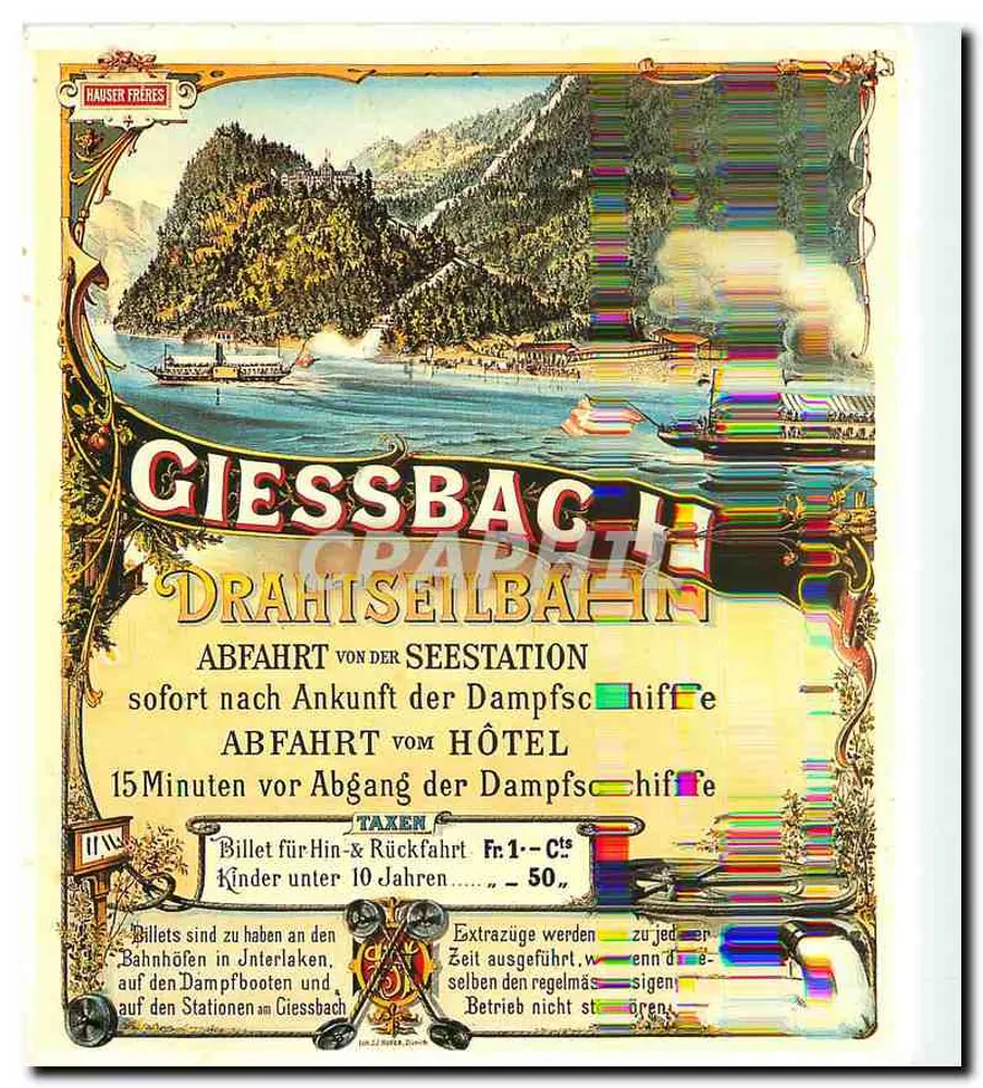 Giessbach - Drahtseilbahn — Hauser Frères, editor - Frente