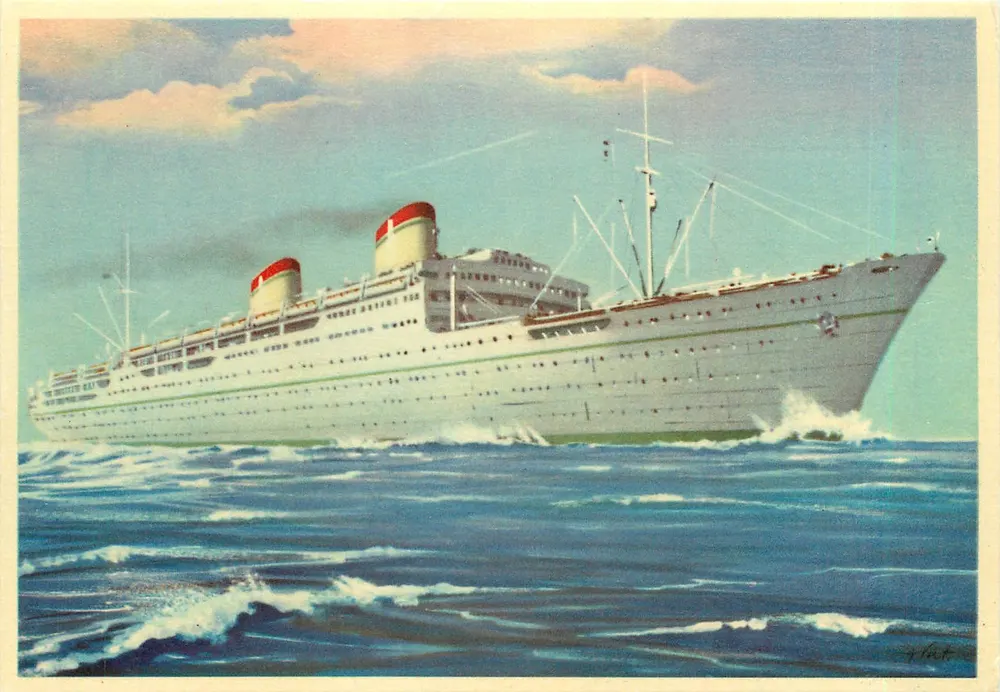 Cruiser Conte Grande — Società di Navigazione - Genova - Frente