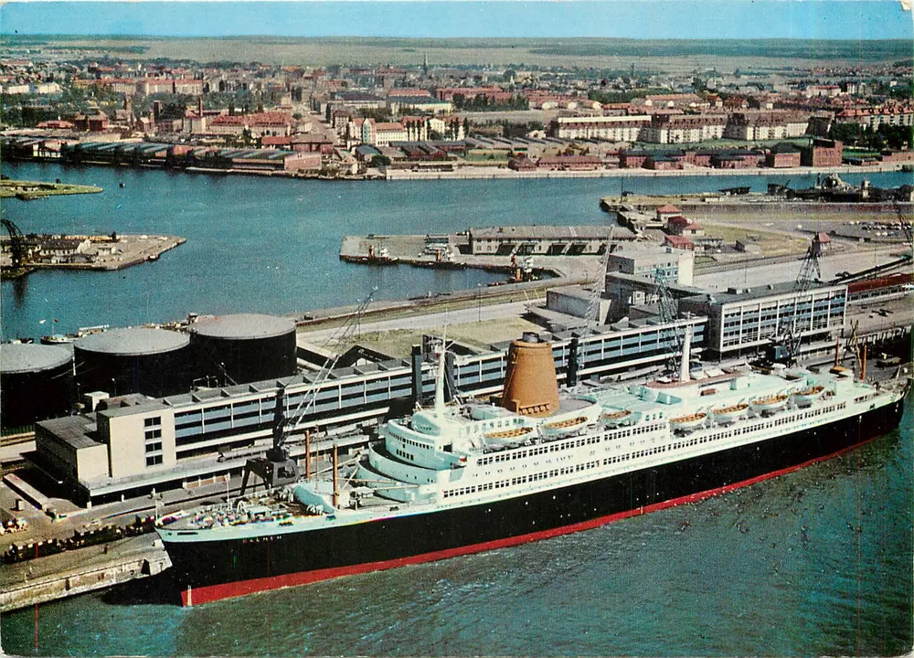 Bremerhaven — Columbus-Bahnhof com MS 'Bremen' — Crämers Kunstmetall KG, Dortmund - Frente