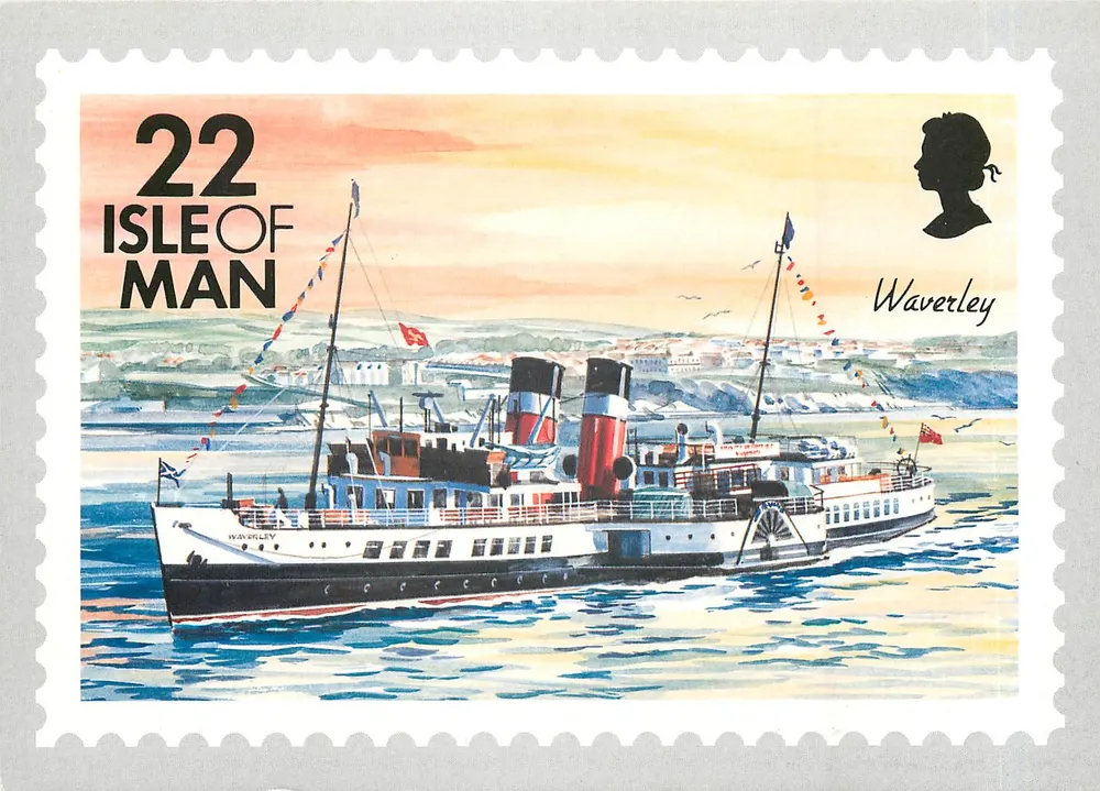 Waverley — vapor da Ilha de Man — editor Isle of Man Post Office, n° 11(12) - Frente