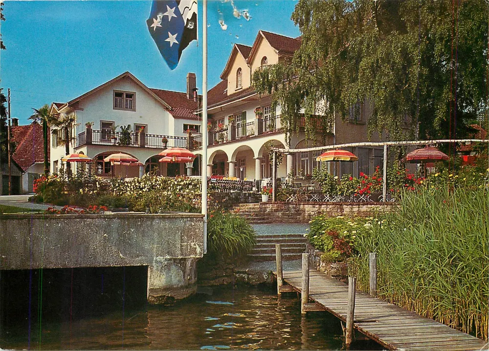 Hôtel-Restaurant Hallwil am See — Seehotel-Restaurant Hallwil — editor Buchdruckerei Kleinert - Frente