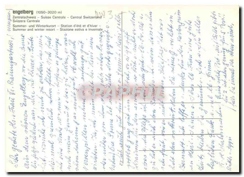 एंजेलबर्ग — ग्रीष्म और शीतकालीन स्टेशन — प्रकाशक एंजेलबर्ग - पीछे