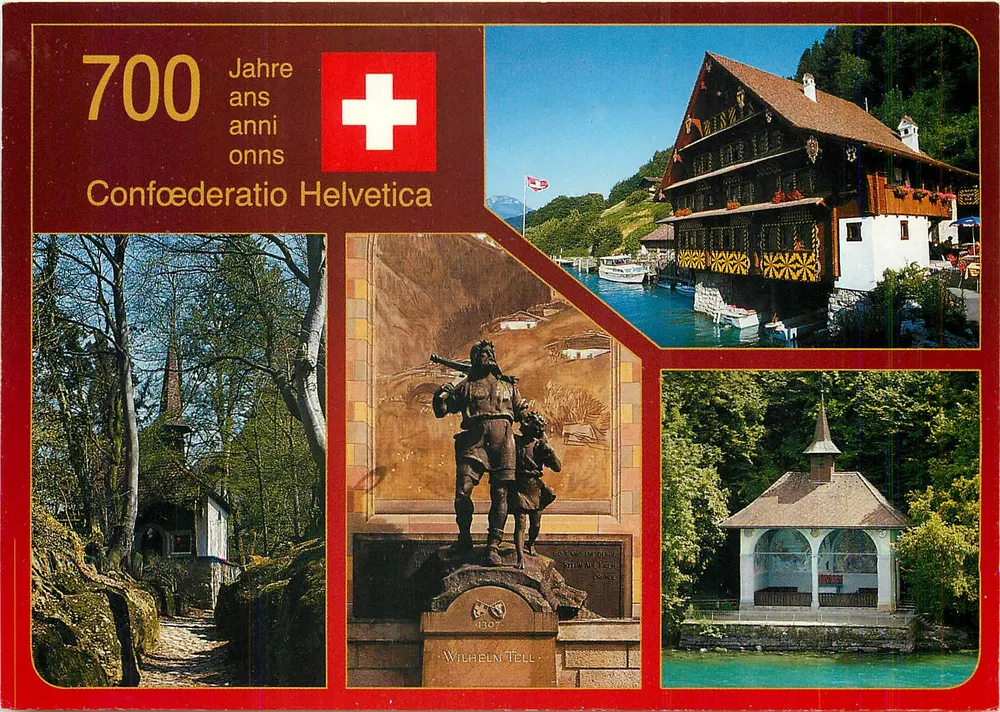 स्विट्जरलैंड के संघ के 700 वर्ष — 700 Jahre Eidgenossenschaft — प्रकाशक रुड. सुटर एजी, संख्या 5081 - आगे