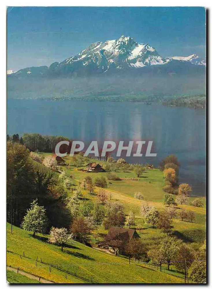 Lago de Vierwaldstättersee com o Pilatus — SBB — n° de série LU 2 - Frente