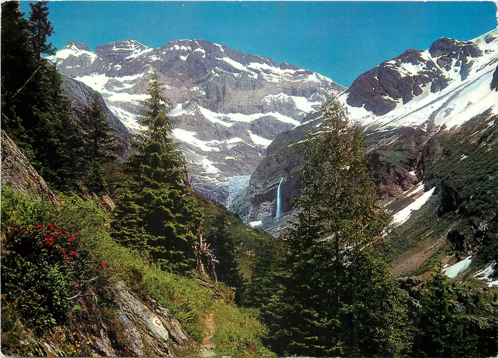 Maderanertal (Uri) — Camino hacia la cabaña SAC con el Scheerhorn — Hugo Kopp, 8032 Zúrich - Anverso