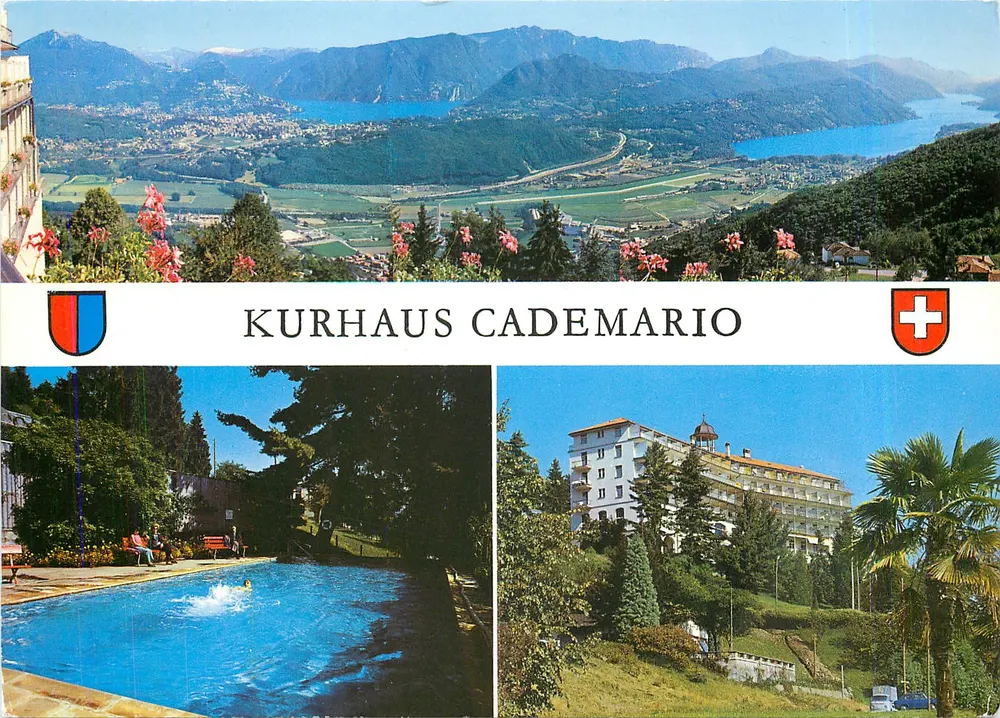Kurhaus Cademario — vue panoramique et piscine — édition Karl Engelberger, n° 9419 - Recto