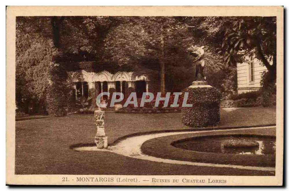Montargis (Loiret) — Ruínas do Castelo Lorrin - Frente