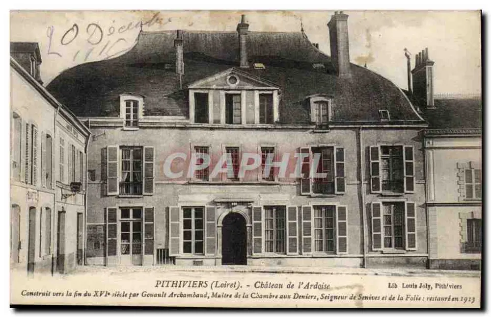 Pithiviers (Loiret) — Kasteel van l'Ardaise — Lib. Louis Joly, Pithiviers - Voorkant