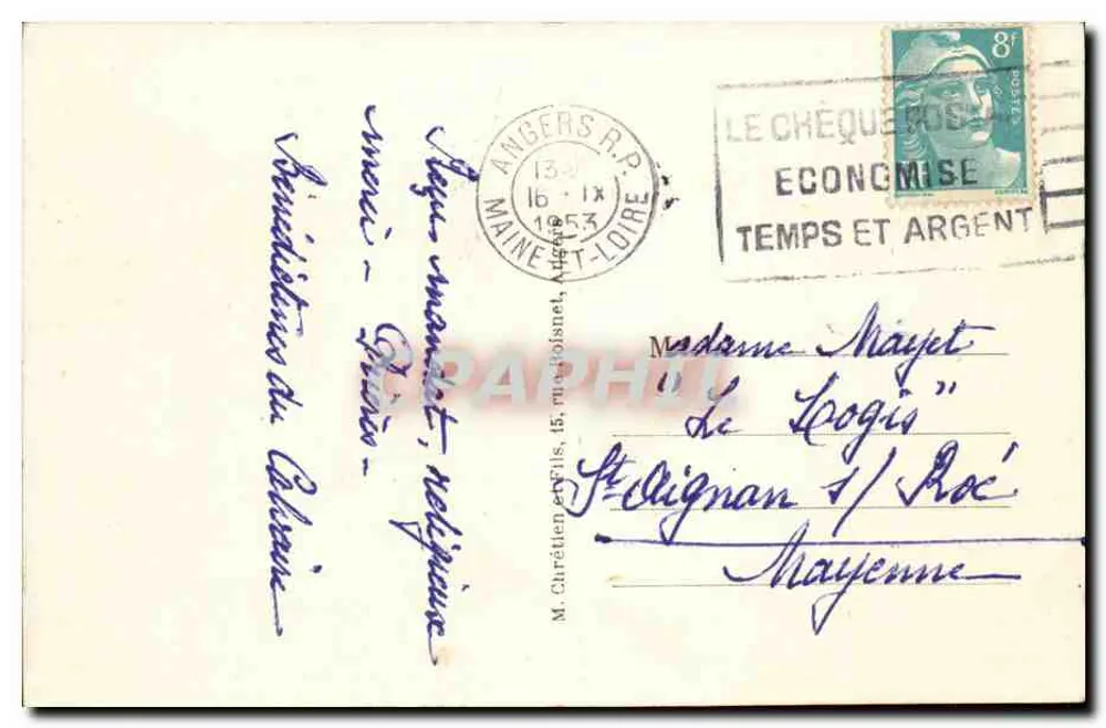 Angers (M.-et-L.) — Bénédictines do Calvaire — O Cloître. — Émécéa - Verso
