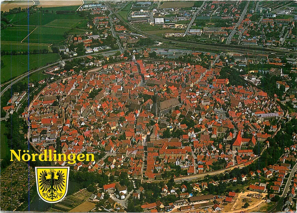 Nördlingen — Luftbild — Hersteller und Verlag Schmidt & Co. - Vorderseite