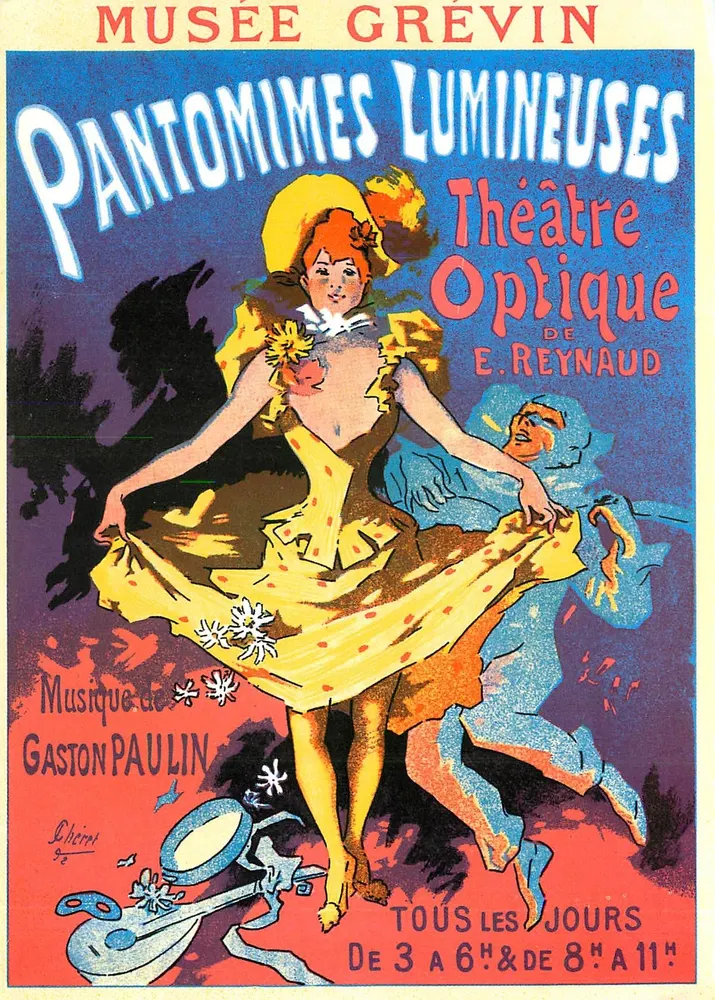 Lichtpantomimes — Optische Theater van E. Reynaud — Museum Grévin — Plakkaat van Jules Chéret, 1892 - Voorkant
