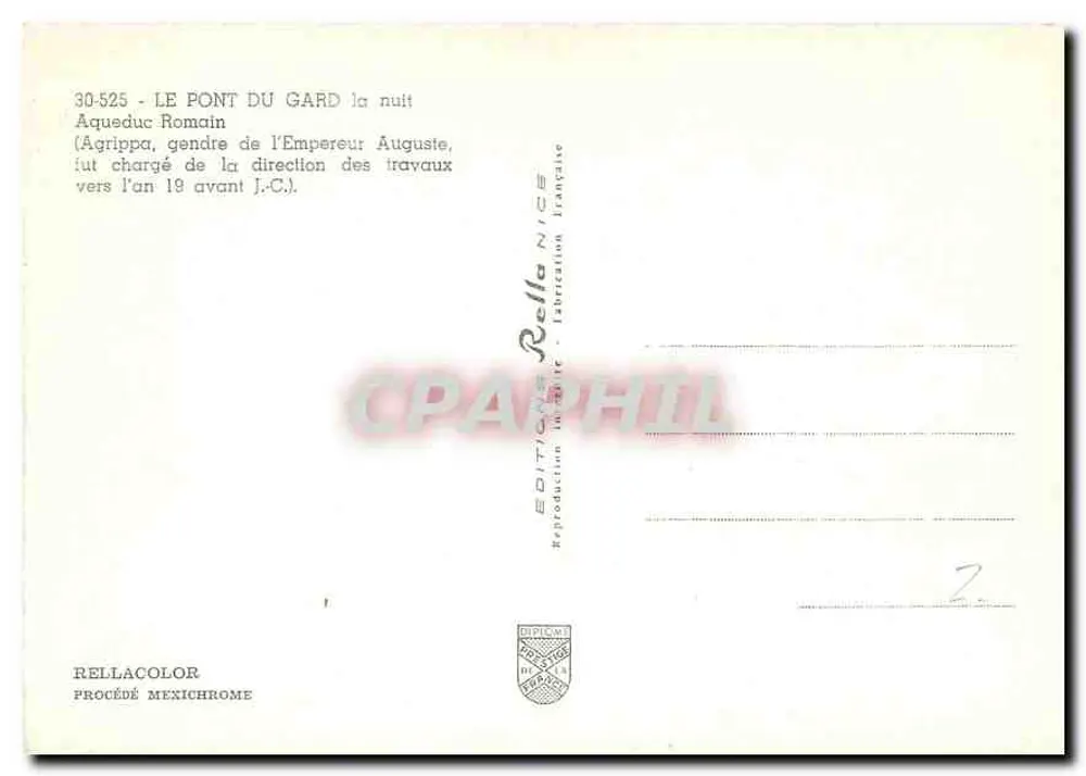 Pont du Gard — Aqueduto Romano — Éditions Rella - Verso