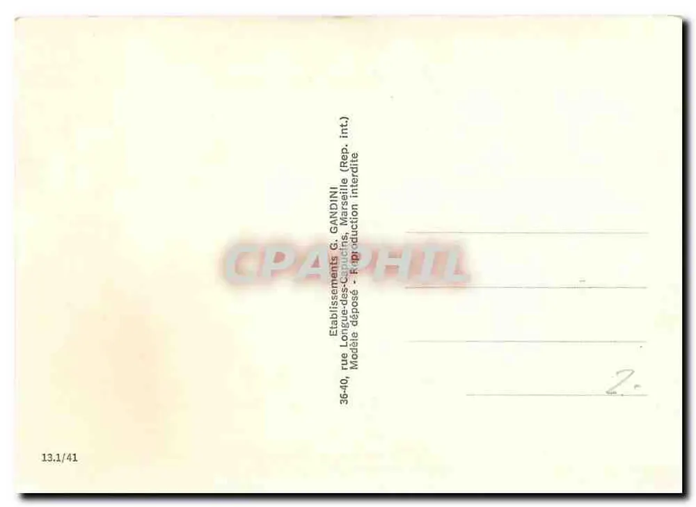 Panorama d'Aix-en-Provence — Éditeur G. Gandini, Marseille - Verso