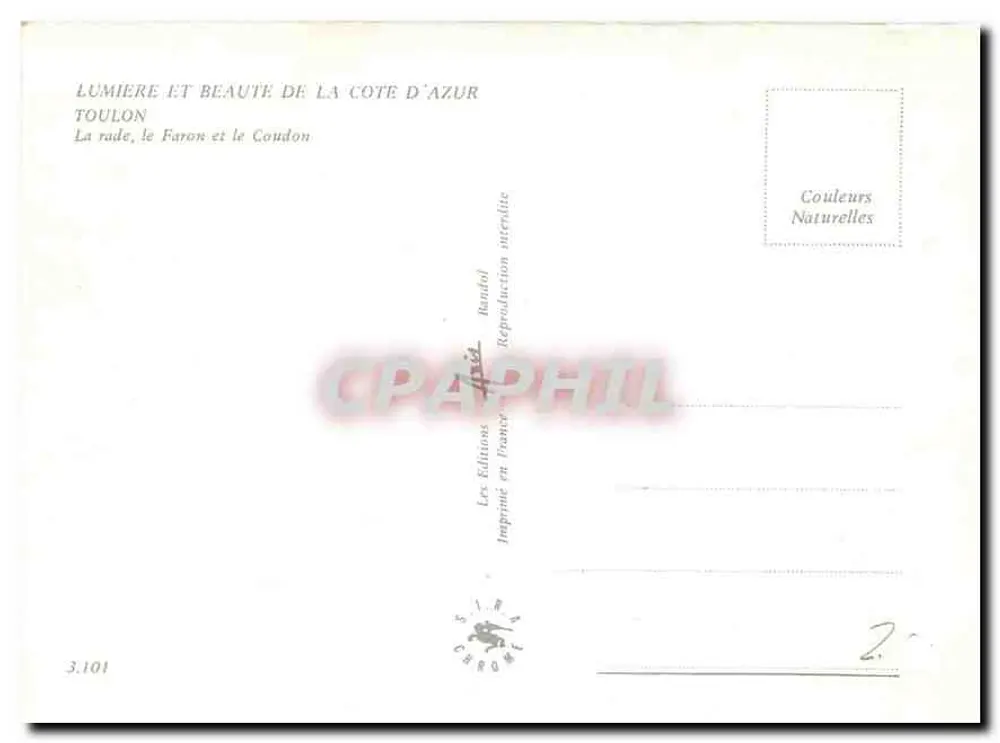 Toulon — La rade, le Faron et le Coudon — Les Éditions Bandol - Verso