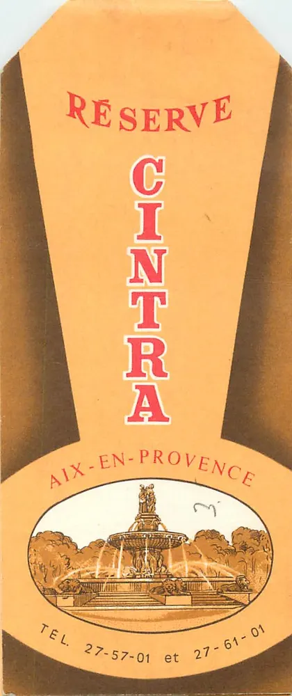 Aix-en-Provence — Reserva Cintra — Editor Cintra - Frente