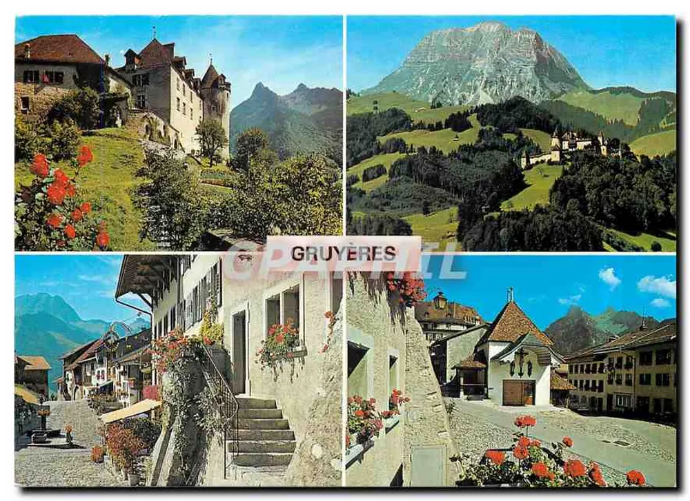 Gruyères — Kasteel, Tanden van Broc, Moléson — Géophotos Edition Dorias Baulmes n°15650 - Voorkant