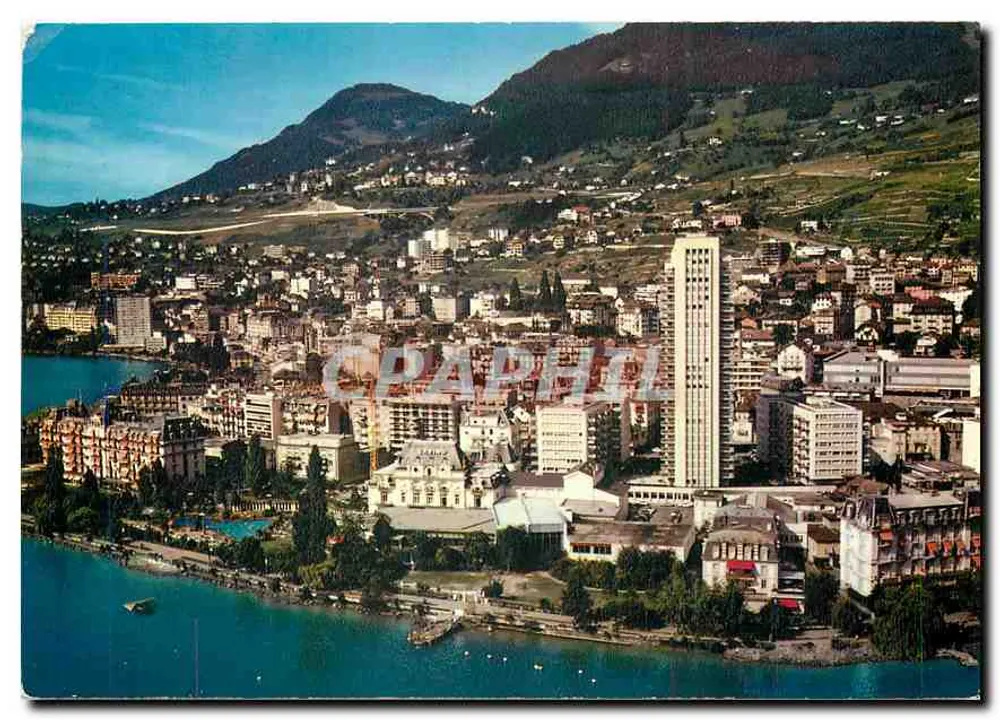 Montreux — Die Quais, das Casino und die Turm von Ivoire — Edition Jaeger & Cie - Vorderseite