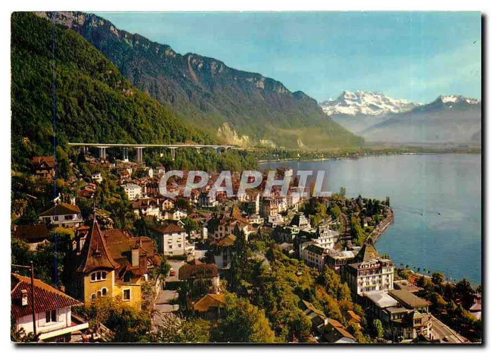 Territet-Montreux — Allgemeiner Blick und die Dents du Midi — Éditions Jarger & Cie, Genf - Vorderseite