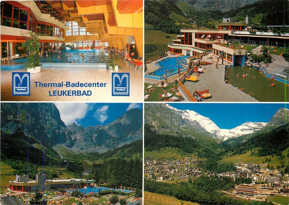 Thermal-Badecenter LEUKERBAD — Leukerbad, Zwitserland — uitgever Thol Klopfenstein - Voorkant