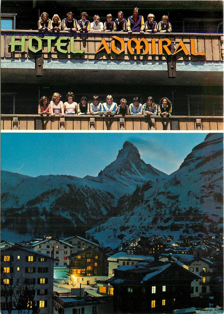Albergo Admiral — Zermatt — editore Suter & Cie, Naters - Recto