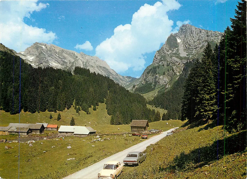 Oberottoggenburg — Alp com Säntis e Schafberg — Rudolf Oeririeden-ZCH - Frente