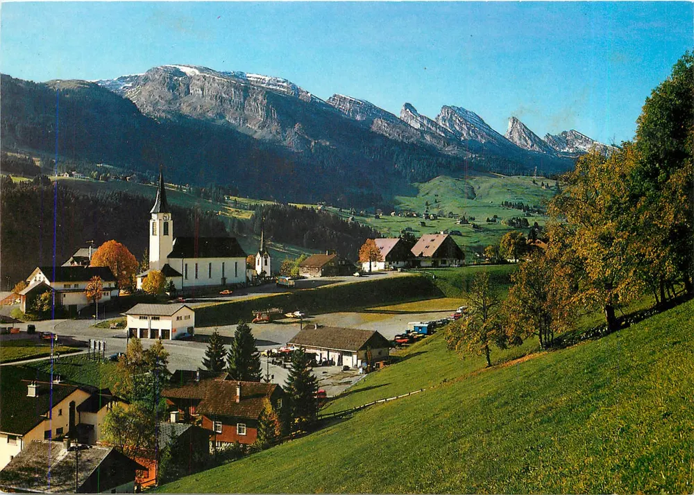 Wildhaus — uitzicht met de Churfirsten — uitgever fatn Gross, n° 39 674 - Voorkant