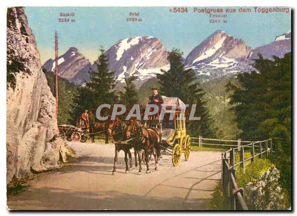 Widok gór Toggenburg — Postgruss aus dem Toggenburg — n° 5434 - Awers