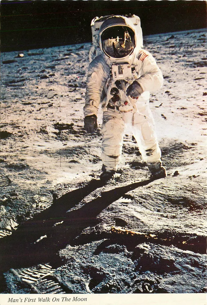 Erster Schritt eines Astronauten auf dem Mond — Apollo 11 — NASA - Vorderseite