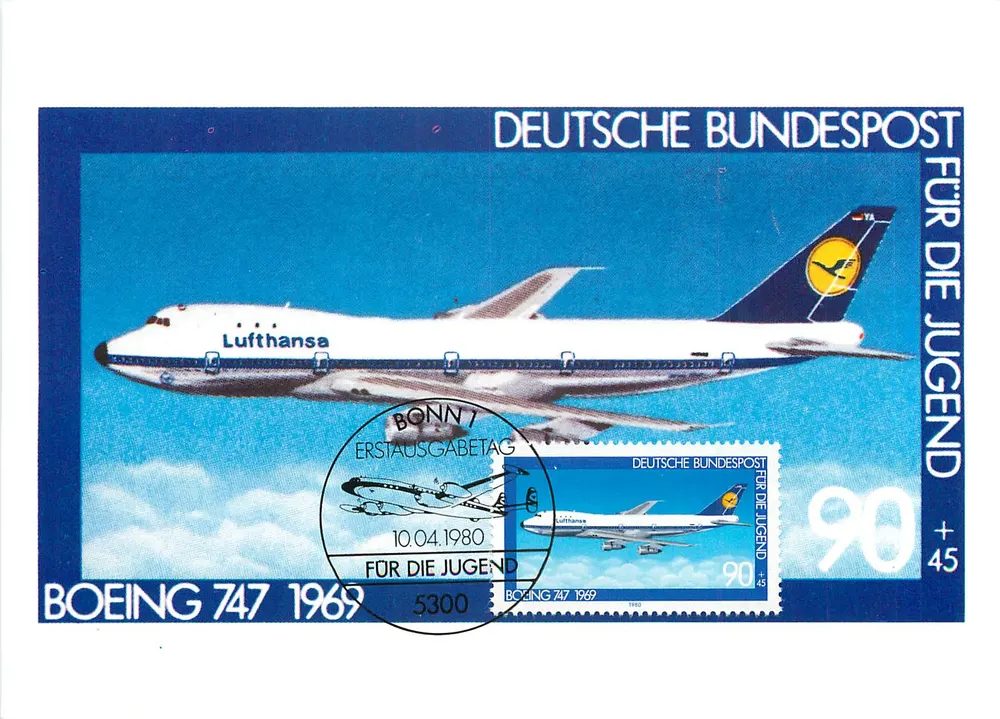 Boeing 747 — Lufthansa — Deutsche Bundespost Für die Jugend - Recto