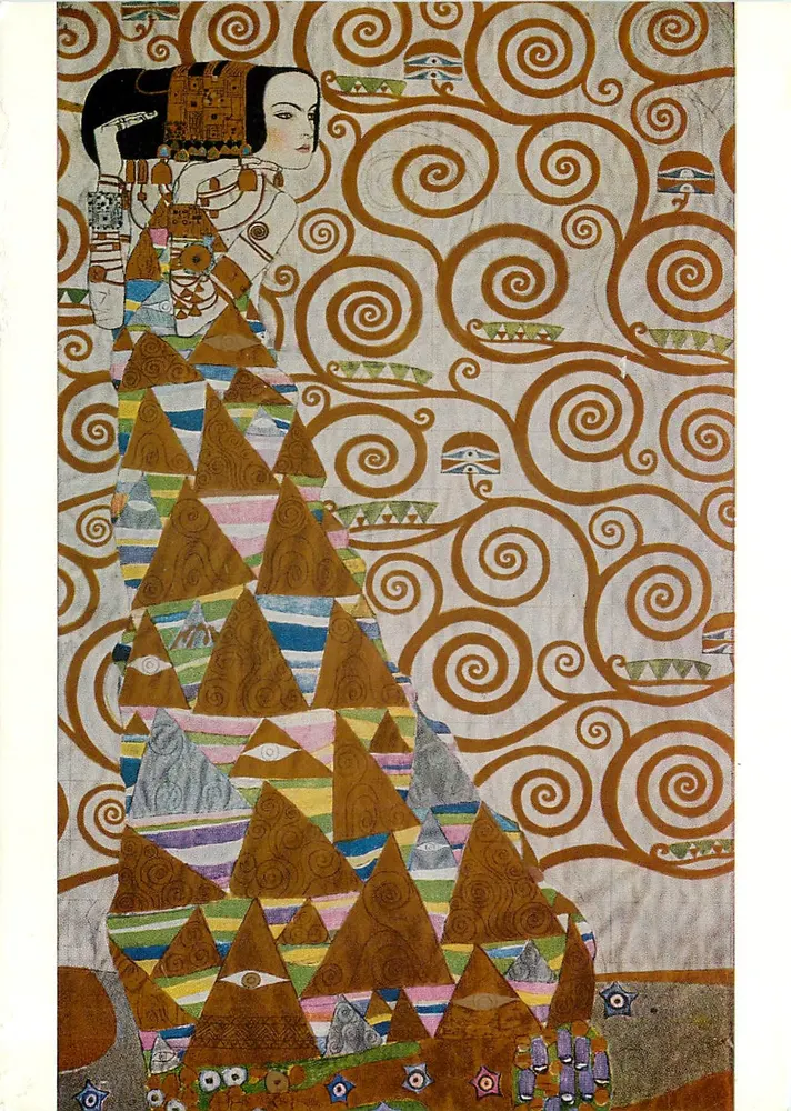 Gustav Klimt — Die Erwartung (Werkvorlage zum Stocletfries) — Verlag Galerie Welz Salzburg - Vorderseite
