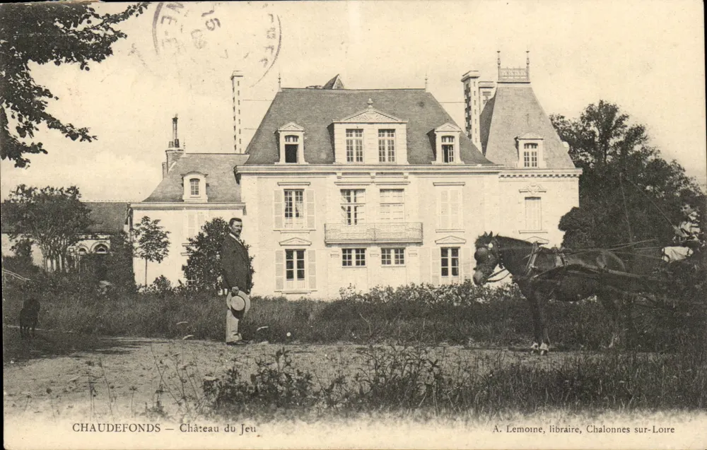 Chaudéfonds — Castelo do Jogo — A. Lemoine, livreiro, Chalonnes-sur-Loire - Frente