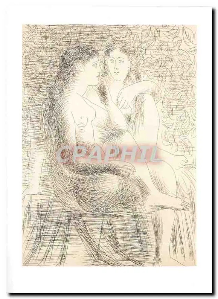 Dois Nus sentados — obra de Pablo Picasso, 1930 — Palácio Kinských, Praga - Frente