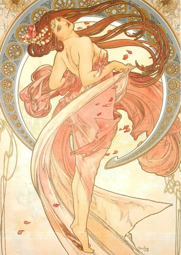 Dança — 1898 — Alphonse Mucha - Frente