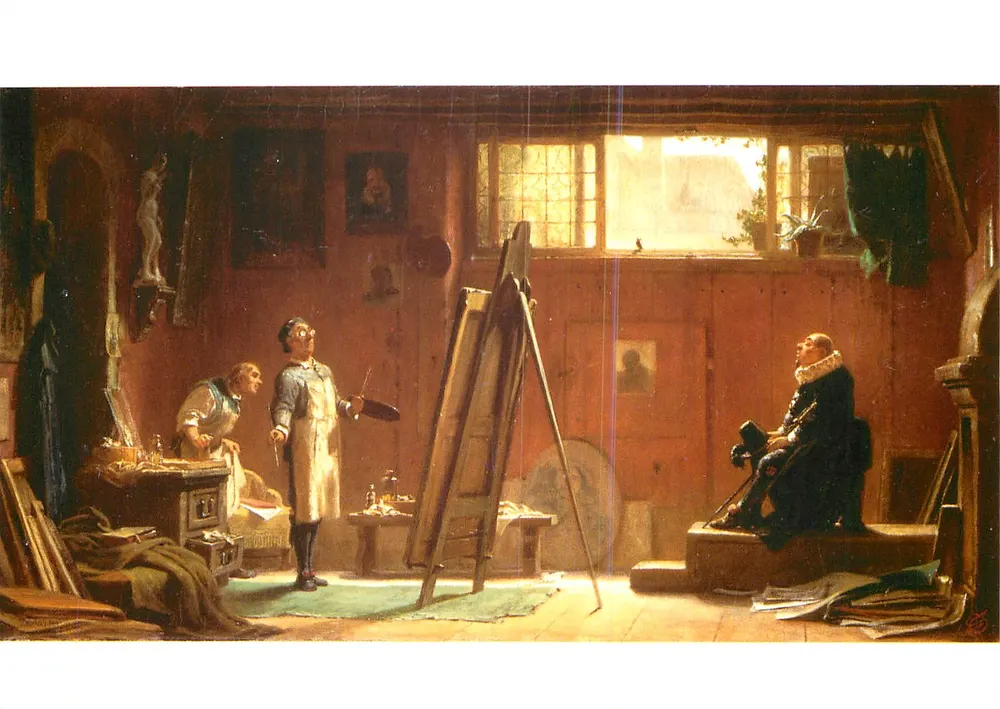 Carl Spitzweg — O retratista — Goltz Verlag, München, n° 2225 - Frente
