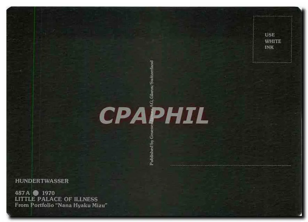 Petit Palais de l'Illness — Nana Hyaku Mizu — Publié par Grunewald AG, Glarus/Suisse - Verso