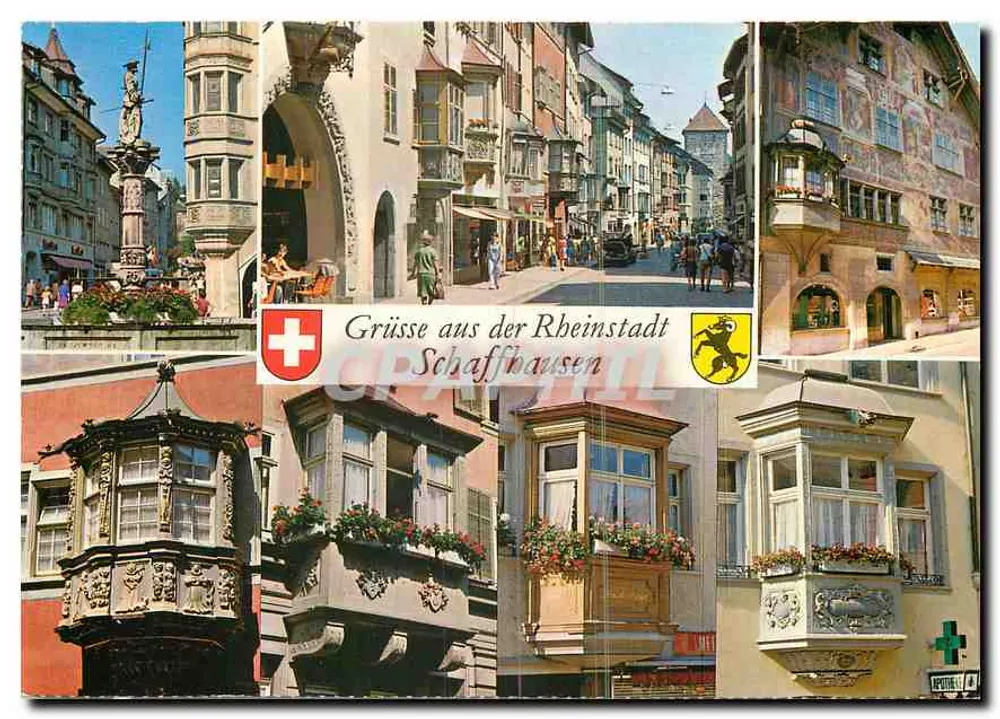 Schaffhausen — vista panorâmica da cidade — E. Baumann, Winterthur - Frente