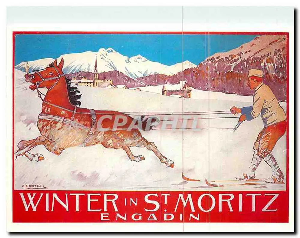 Winter in St. Moritz Engadine — Anton Christoffel, 1907 - Front