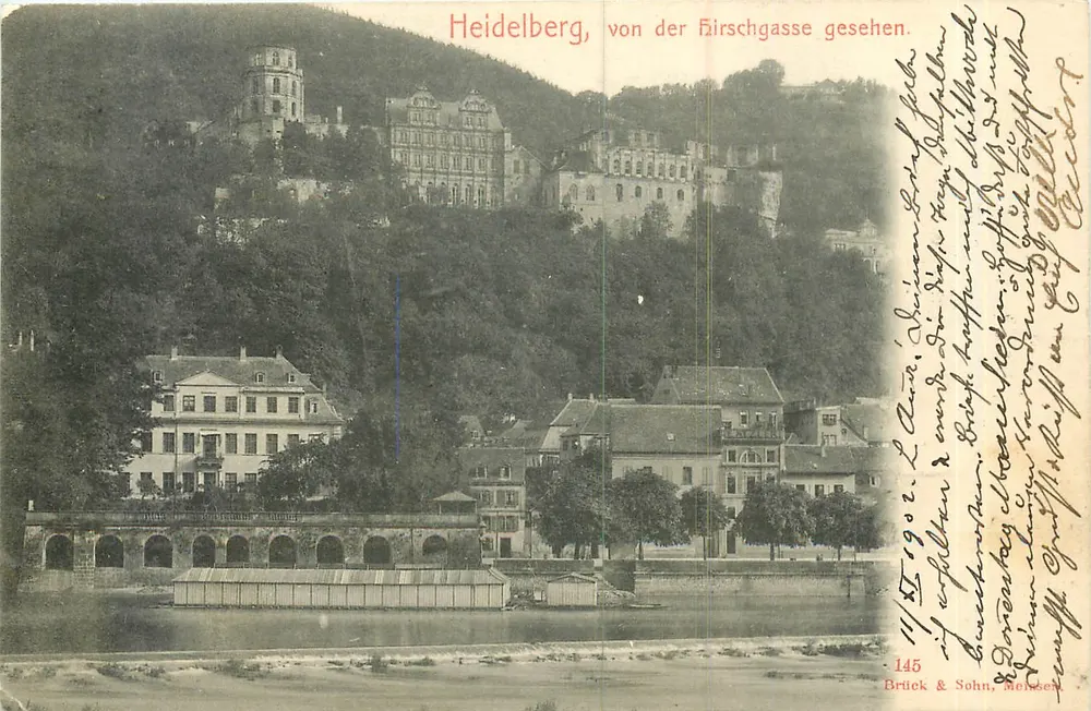 Heidelberg, visto da Firschgasse — Brück & Sohn, Meisenheim, n°145 - Frente