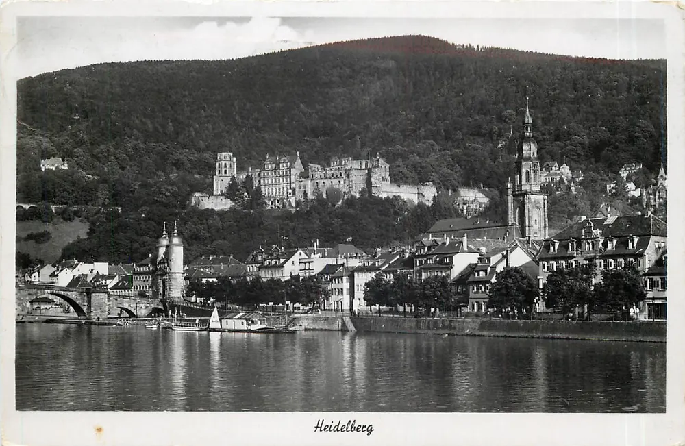 Heidelberg — vista do castelo e da cidade sobre a Neckar — Kunstverlag Karl G. Peters, n° 112 - Frente