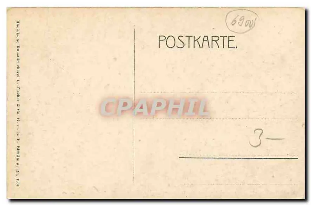 Heidelberg — het grote vat — uitgever G. Pfeiffer & Cie, n° 3- - Achterkant