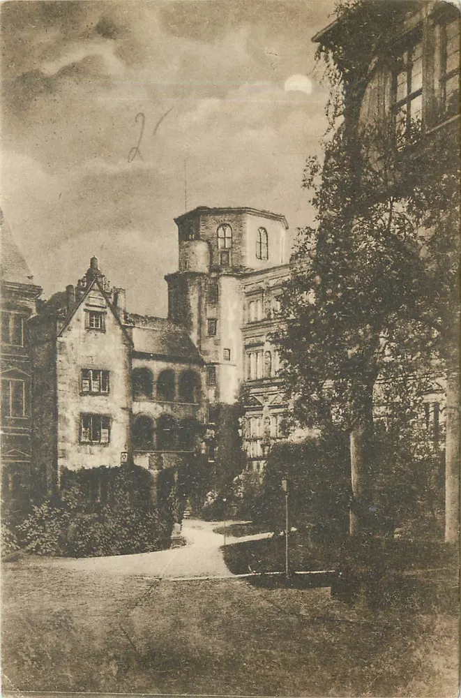 Heidelberg. Der Schlosshof gegen Norden — éditeur: Verlag von jul. Wächter, Heidelberg, n° 2420 - Recto